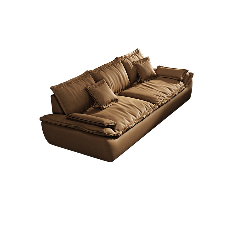 Colora stazionaria Resistente alla pelle in fux soggiorno braccio top braccio marrone scuro