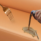 縫う枕バックスクエアアームコットンブレンドとフェイクレザーのセッピーソファ