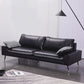 Faux Leather Pillow Top Arm Sofa with Pillow Back Cushions for Living Room