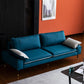 Faux Leather Pillow Top Arm Sofa with Pillow Back Cushions for Living Room