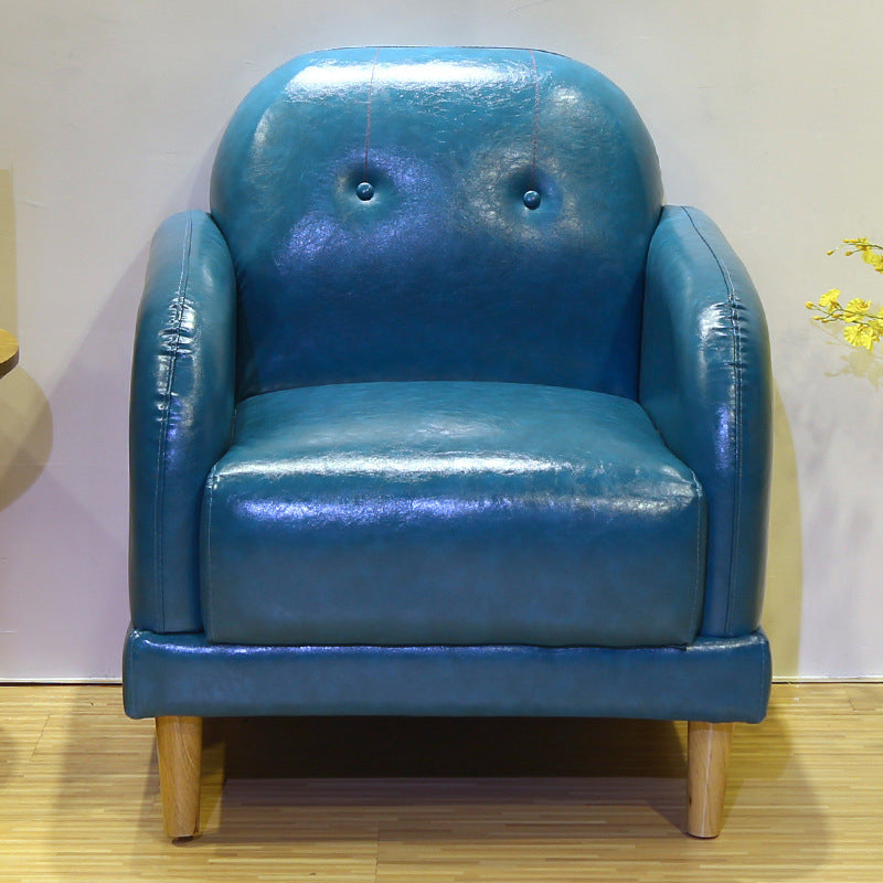 Canapé arrière en cuir faux en cuir avec bras carré pour le salon