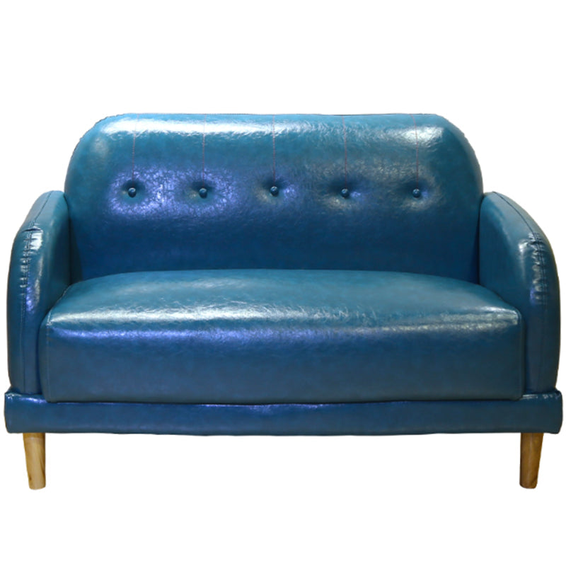 Canapé arrière en cuir faux en cuir avec bras carré pour le salon