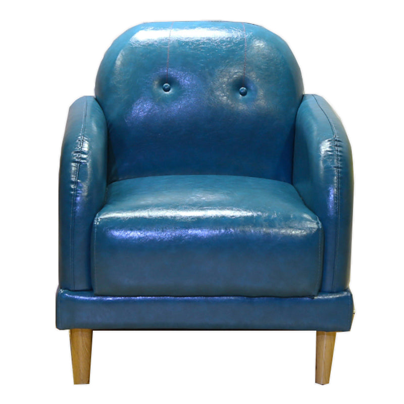 Canapé arrière en cuir faux en cuir avec bras carré pour le salon