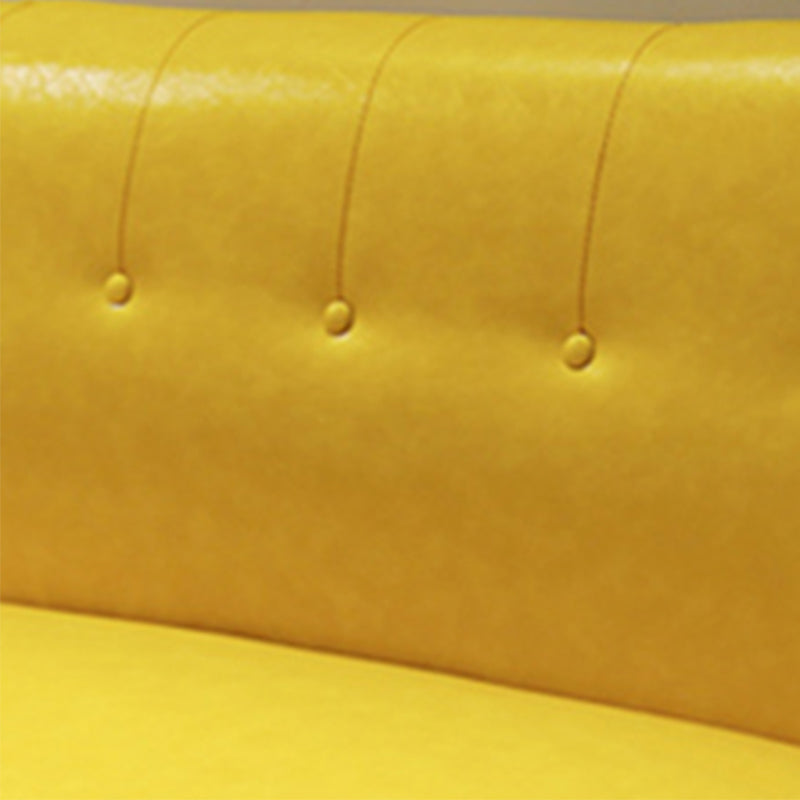 Canapé arrière en cuir faux en cuir avec bras carré pour le salon