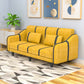Contemporary Sleeper with 2 Pillows and Six Black Legs for Apartment Yellow Clearhalo 'furn' 'furn_sofas' 'Furniture' 'Living Room Furniture' 'Sofa' 'sofas' 5353046