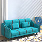 Contemporary Sleeper with 2 Pillows and Six Black Legs for Apartment 67"L x 26"W x 29.5"H Sky Blue Clearhalo 'furn' 'furn_sofas' 'Furniture' 'Living Room Furniture' 'Sofa' 'sofas' 5353053