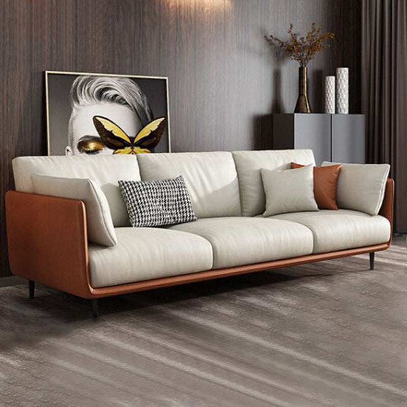 ミッドセンチュリーモダンフェイクレザーソファ34.6 "Hスクラッチ耐性ソファ