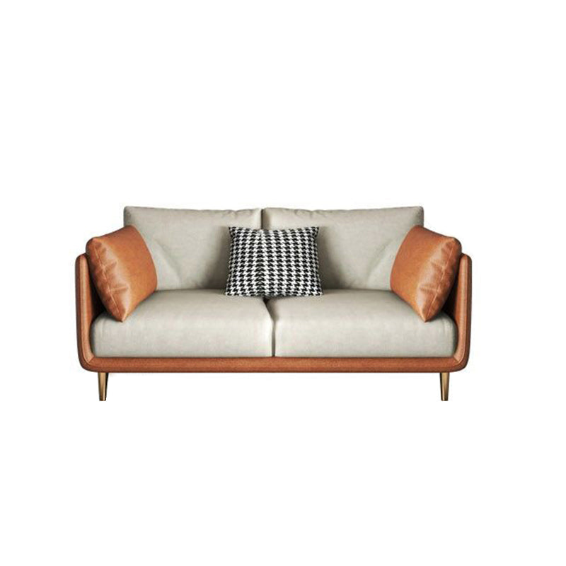 ミッドセンチュリーモダンフェイクレザーソファ34.6 "Hスクラッチ耐性ソファ