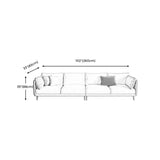 Canapé en faux cuir moderne du milieu du siècle 34,6 "H canapé résistant aux rayures