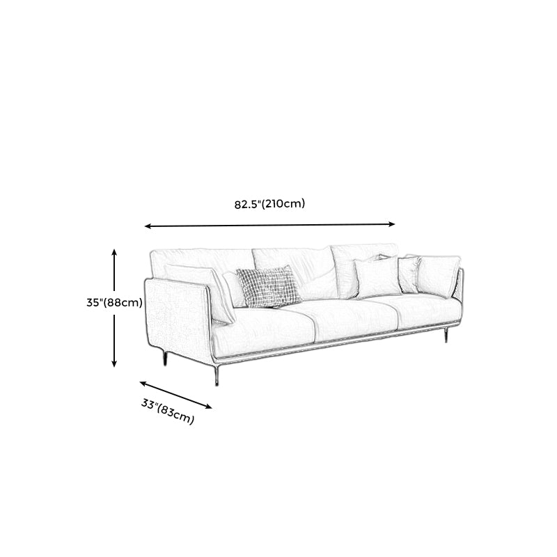 ミッドセンチュリーモダンフェイクレザーソファ34.6 "Hスクラッチ耐性ソファ
