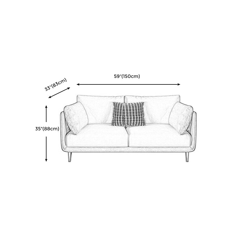 ミッドセンチュリーモダンフェイクレザーソファ34.6 "Hスクラッチ耐性ソファ