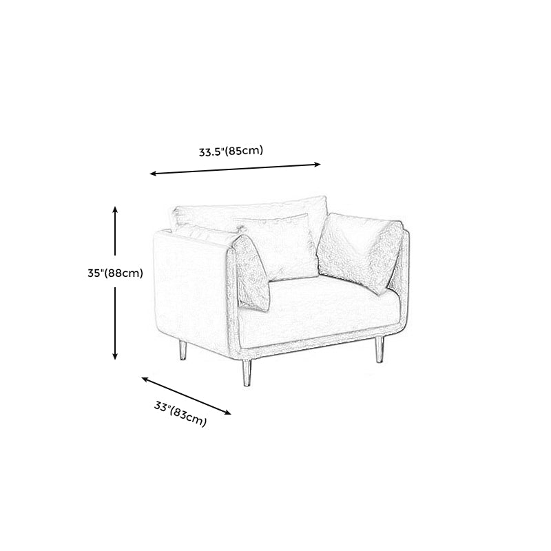 ミッドセンチュリーモダンフェイクレザーソファ34.6 "Hスクラッチ耐性ソファ