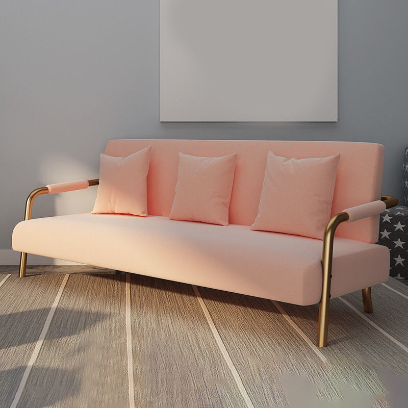 アパート用の3つの枕を備えた現代のグラムソファ22.83 "幅