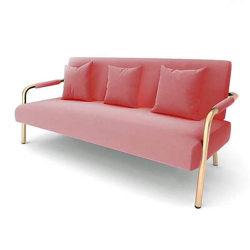 アパート用の3つの枕を備えた現代のグラムソファ22.83 "幅