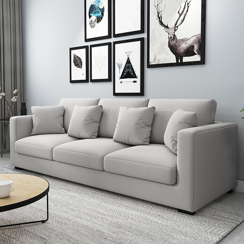 Banc de canapé standard du bras carré moderne avec oreillers pour 3 personnes