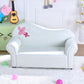 Faux Leather Tight Back Rolled Arm Stain Resistant Settee Bench Off-White Clearhalo 'furn' 'furn_sofas' 'Furniture' 'Living Room Furniture' 'Sofa' 'sofas' 5353263