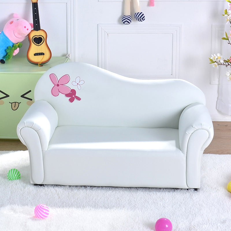 Faux Leather Tight Back Rolled Arm Stain Resistant Settee Bench Off-White Clearhalo 'furn' 'furn_sofas' 'Furniture' 'Living Room Furniture' 'Sofa' 'sofas' 5353263