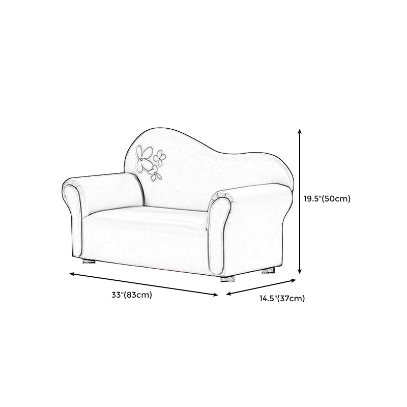 Faux Leather Tight Back Rolled Arm Stain Resistant Settee Bench Clearhalo 'furn' 'furn_sofas' 'Furniture' 'Living Room Furniture' 'Sofa' 'sofas' 5353272