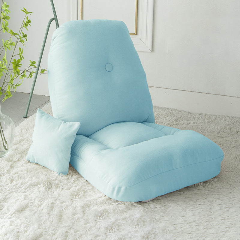21.65" Wide x 22.04" Deep Cotton Blend Accent Room Chair with Tufted Back Blue Clearhalo 'Accent Chairs' 'accent_chairs' 'Chairs & Seating' 'furn' 'furn_accent_chairs' 'Furniture' 'Living Room Furniture' 5353372