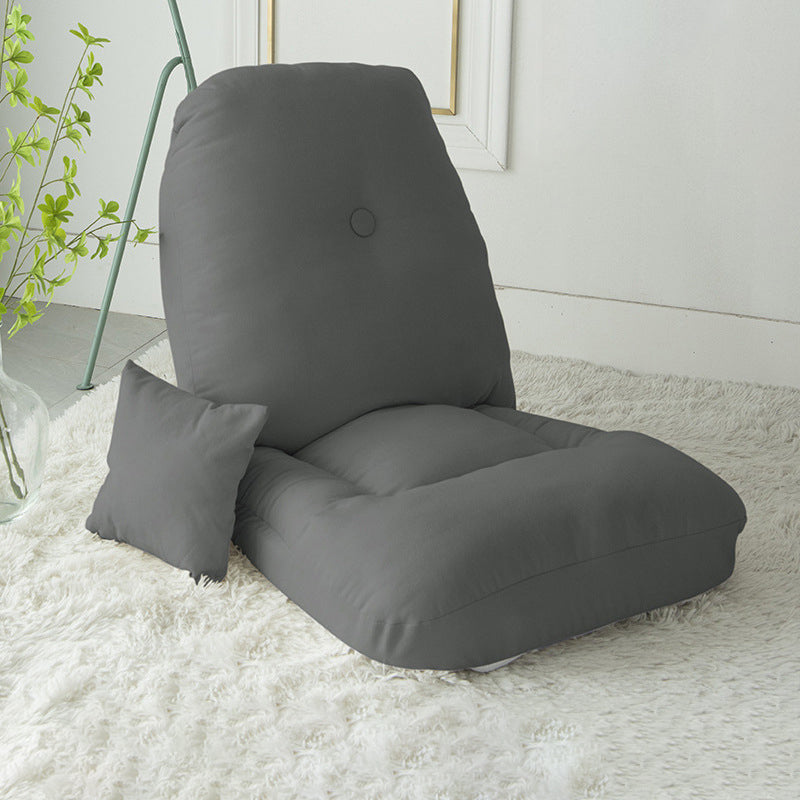 21.65" Wide x 22.04" Deep Cotton Blend Accent Room Chair with Tufted Back Dark Gray Clearhalo 'Accent Chairs' 'accent_chairs' 'Chairs & Seating' 'furn' 'furn_accent_chairs' 'Furniture' 'Living Room Furniture' 5353374