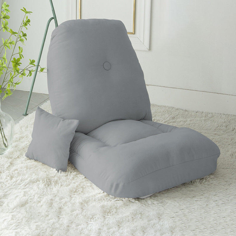 21.65" Wide x 22.04" Deep Cotton Blend Accent Room Chair with Tufted Back Grey Clearhalo 'Accent Chairs' 'accent_chairs' 'Chairs & Seating' 'furn' 'furn_accent_chairs' 'Furniture' 'Living Room Furniture' 5353376