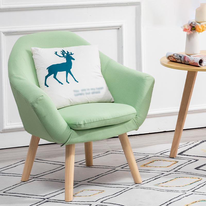 Linen Chair 28.7" L x 24.8" W x 30" H Arms Included Chair for Living Room Mint Green Clearhalo 'Accent Chairs' 'accent_chairs' 'Chairs & Seating' 'furn' 'furn_accent_chairs' 'Furniture' 'Living Room Furniture' 5353436