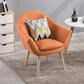 Linen Chair 28.7" L x 24.8" W x 30" H Arms Included Chair for Living Room Orange Clearhalo 'Accent Chairs' 'accent_chairs' 'Chairs & Seating' 'furn' 'furn_accent_chairs' 'Furniture' 'Living Room Furniture' 5353442