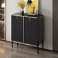 Artificial Wood Sideboard Glam Sideboard with Doors for Living Room