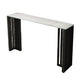 Rectangle Stone Bar Table Contemporary Bar Table with Double Pedestal Base White Without Chairs Clearhalo 'Bar Furniture' 'Bar Tables' 'bar_tables' 'furn' 'furn_bar_tables' 'Furniture' 'Kitchen & Dining Furniture' 5356327