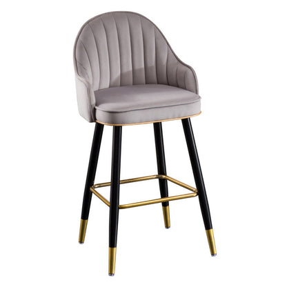 Sedile in flanella sgabello da bar in stile nordico a 4 gambe sgabello per sala da pranzo