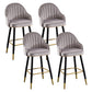 Sedile in flanella sgabello da bar in stile nordico a 4 gambe sgabello per sala da pranzo