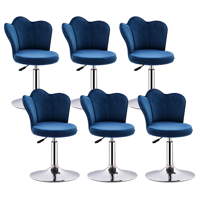 Dining Room Nordic Style Barstool Adjustable Bar Stool with Liftable Pedestal Blue 6 Piece Set Short Stool(22"H) Clearhalo 'Bar Furniture' 'Bar Stools' 'bar_stools' 'furn' 'furn_bar_stools' 'Furniture' 'Kitchen & Dining Furniture' 5356532