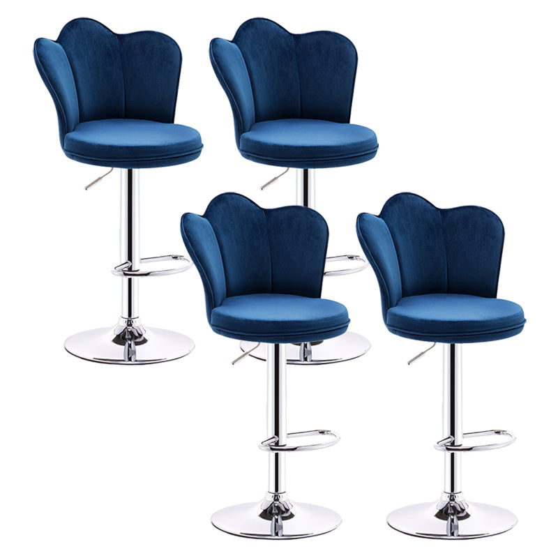 Dining Room Nordic Style Barstool Adjustable Bar Stool with Liftable Pedestal Blue 4 Piece Set Bar Stool(31"H) Clearhalo 'Bar Furniture' 'Bar Stools' 'bar_stools' 'furn' 'furn_bar_stools' 'Furniture' 'Kitchen & Dining Furniture' 5356538