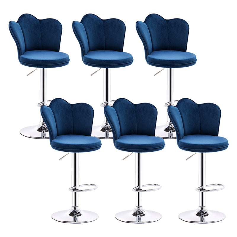 Dining Room Nordic Style Barstool Adjustable Bar Stool with Liftable Pedestal Blue 6 Piece Set Bar Stool(31"H) Clearhalo 'Bar Furniture' 'Bar Stools' 'bar_stools' 'furn' 'furn_bar_stools' 'Furniture' 'Kitchen & Dining Furniture' 5356539