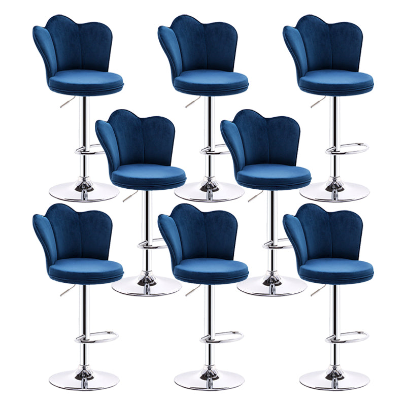 Dining Room Nordic Style Barstool Adjustable Bar Stool with Liftable Pedestal Blue 8 Piece Set Bar Stool(31"H) Clearhalo 'Bar Furniture' 'Bar Stools' 'bar_stools' 'furn' 'furn_bar_stools' 'Furniture' 'Kitchen & Dining Furniture' 5356542