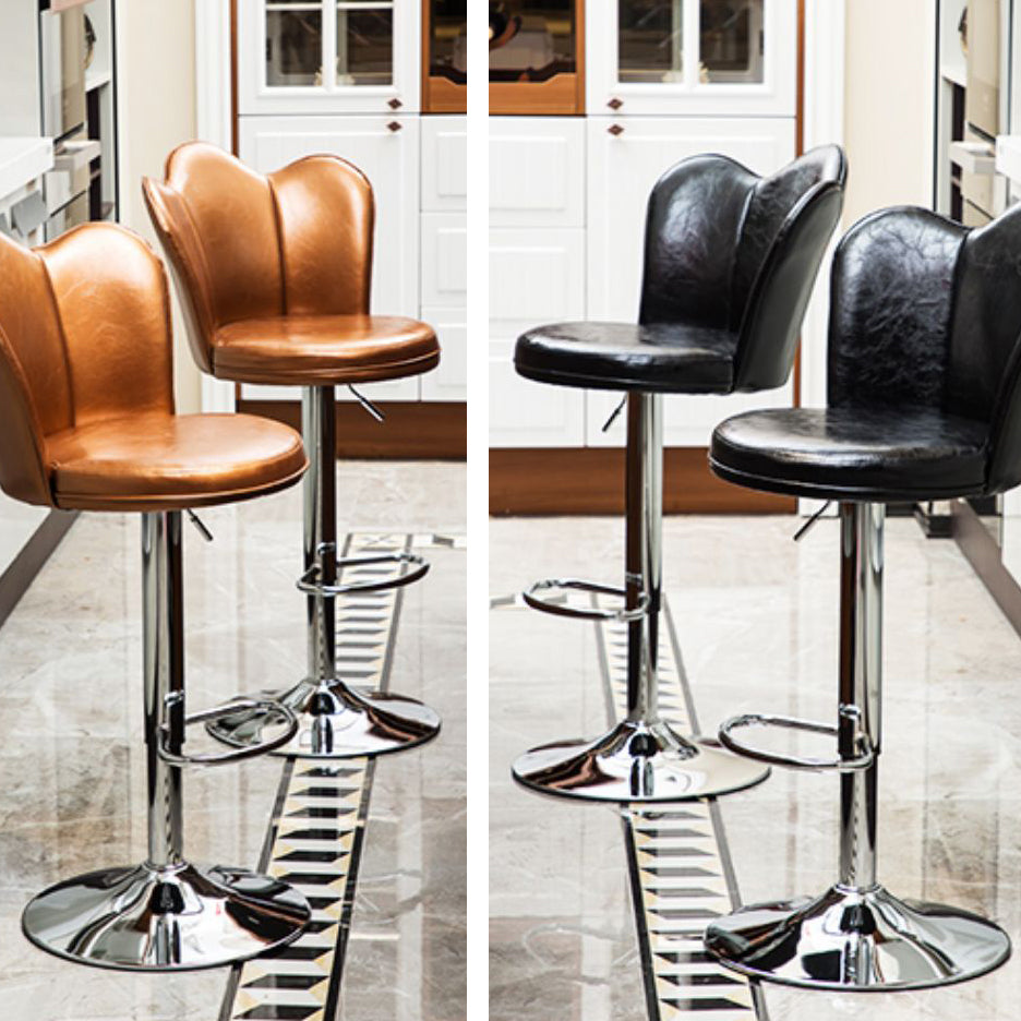 Dining Room Nordic Style Barstool Adjustable Bar Stool with Liftable Pedestal Clearhalo 'Bar Furniture' 'Bar Stools' 'bar_stools' 'furn' 'furn_bar_stools' 'Furniture' 'Kitchen & Dining Furniture' 5356548