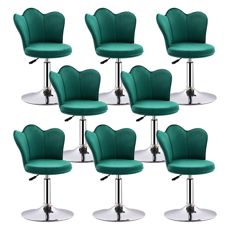 Dining Room Nordic Style Barstool Adjustable Bar Stool with Liftable Pedestal Blackish Green 8 Piece Set Short Stool(22"H) Clearhalo 'Bar Furniture' 'Bar Stools' 'bar_stools' 'furn' 'furn_bar_stools' 'Furniture' 'Kitchen & Dining Furniture' 5356549