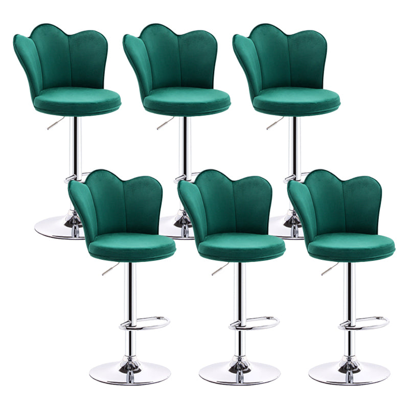 Dining Room Nordic Style Barstool Adjustable Bar Stool with Liftable Pedestal Blackish Green 6 Piece Set Bar Stool(31"H) Clearhalo 'Bar Furniture' 'Bar Stools' 'bar_stools' 'furn' 'furn_bar_stools' 'Furniture' 'Kitchen & Dining Furniture' 5356552