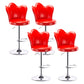 Dining Room Nordic Style Barstool Adjustable Bar Stool with Liftable Pedestal Red 4 Piece Set Bar Stool(31"H) Clearhalo 'Bar Furniture' 'Bar Stools' 'bar_stools' 'furn' 'furn_bar_stools' 'Furniture' 'Kitchen & Dining Furniture' 5356559