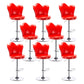 Dining Room Nordic Style Barstool Adjustable Bar Stool with Liftable Pedestal Red 8 Piece Set Bar Stool(31"H) Clearhalo 'Bar Furniture' 'Bar Stools' 'bar_stools' 'furn' 'furn_bar_stools' 'Furniture' 'Kitchen & Dining Furniture' 5356561