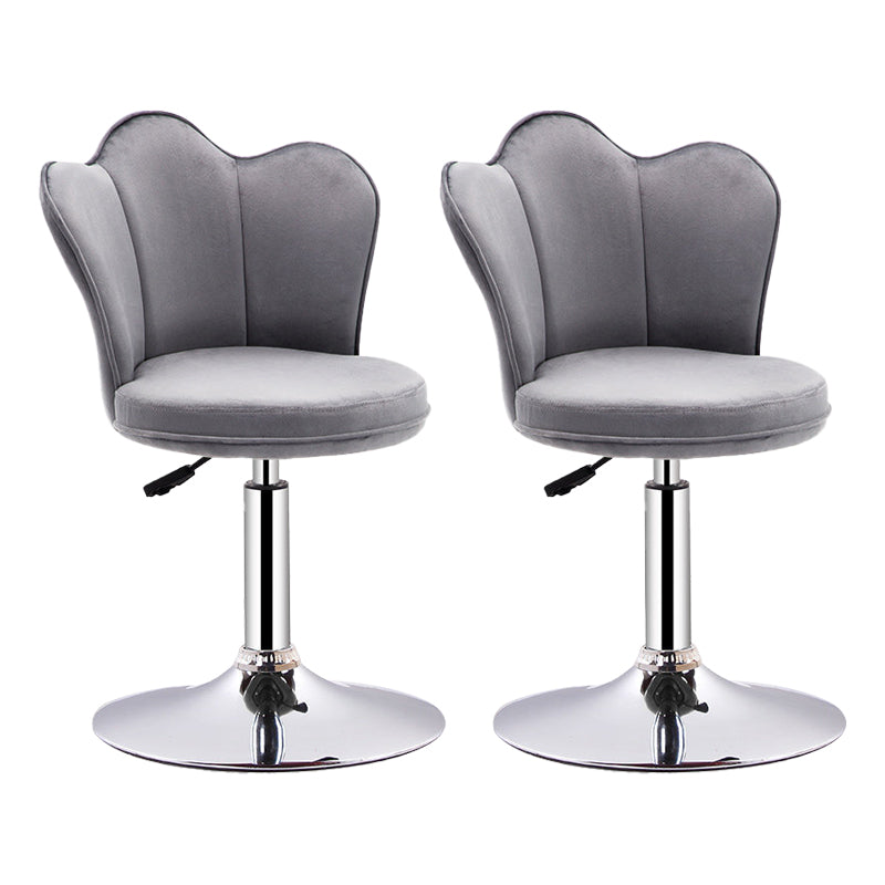 Dining Room Nordic Style Barstool Adjustable Bar Stool with Liftable Pedestal Grey 2 Piece Set Short Stool(22"H) Clearhalo 'Bar Furniture' 'Bar Stools' 'bar_stools' 'furn' 'furn_bar_stools' 'Furniture' 'Kitchen & Dining Furniture' 5356562