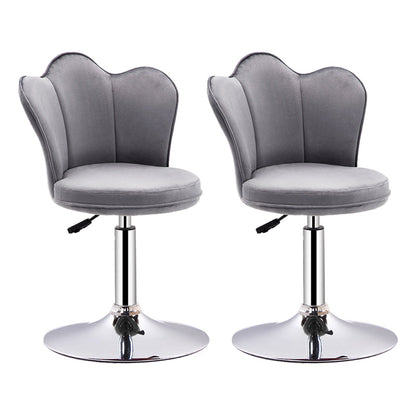 Dining Room Nordic Style Barstool Adjustable Bar Stool with Liftable Pedestal Grey 2 Piece Set Short Stool(22"H) Clearhalo 'Bar Furniture' 'Bar Stools' 'bar_stools' 'furn' 'furn_bar_stools' 'Furniture' 'Kitchen & Dining Furniture' 5356562
