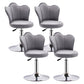Dining Room Nordic Style Barstool Adjustable Bar Stool with Liftable Pedestal Grey 4 Piece Set Short Stool(22"H) Clearhalo 'Bar Furniture' 'Bar Stools' 'bar_stools' 'furn' 'furn_bar_stools' 'Furniture' 'Kitchen & Dining Furniture' 5356563
