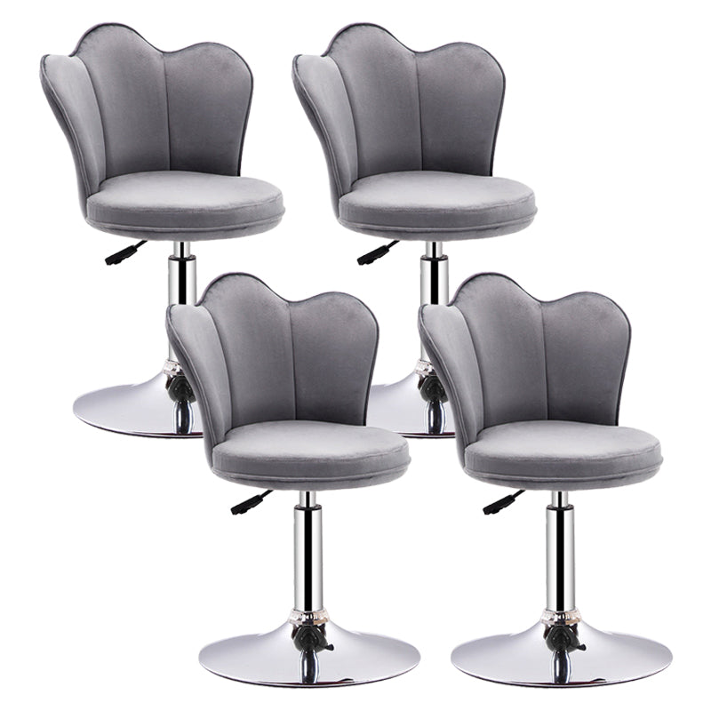 Dining Room Nordic Style Barstool Adjustable Bar Stool with Liftable Pedestal Grey 4 Piece Set Short Stool(22"H) Clearhalo 'Bar Furniture' 'Bar Stools' 'bar_stools' 'furn' 'furn_bar_stools' 'Furniture' 'Kitchen & Dining Furniture' 5356563