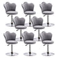 Dining Room Nordic Style Barstool Adjustable Bar Stool with Liftable Pedestal Grey 8 Piece Set Short Stool(22"H) Clearhalo 'Bar Furniture' 'Bar Stools' 'bar_stools' 'furn' 'furn_bar_stools' 'Furniture' 'Kitchen & Dining Furniture' 5356565