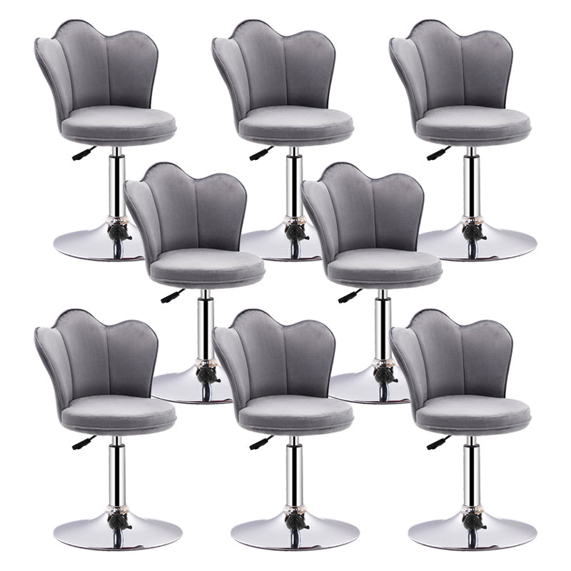 Dining Room Nordic Style Barstool Adjustable Bar Stool with Liftable Pedestal Grey 8 Piece Set Short Stool(22"H) Clearhalo 'Bar Furniture' 'Bar Stools' 'bar_stools' 'furn' 'furn_bar_stools' 'Furniture' 'Kitchen & Dining Furniture' 5356565
