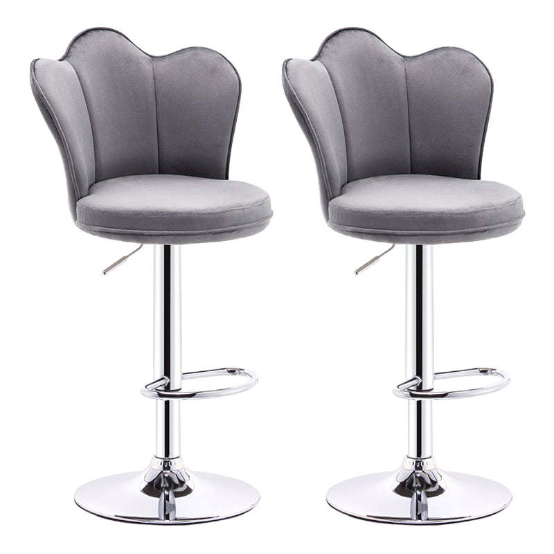 Dining Room Nordic Style Barstool Adjustable Bar Stool with Liftable Pedestal Grey 2 Piece Set Bar Stool(31"H) Clearhalo 'Bar Furniture' 'Bar Stools' 'bar_stools' 'furn' 'furn_bar_stools' 'Furniture' 'Kitchen & Dining Furniture' 5356566