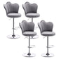Dining Room Nordic Style Barstool Adjustable Bar Stool with Liftable Pedestal Grey 4 Piece Set Bar Stool(31"H) Clearhalo 'Bar Furniture' 'Bar Stools' 'bar_stools' 'furn' 'furn_bar_stools' 'Furniture' 'Kitchen & Dining Furniture' 5356567