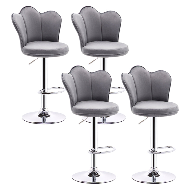 Dining Room Nordic Style Barstool Adjustable Bar Stool with Liftable Pedestal Grey 4 Piece Set Bar Stool(31"H) Clearhalo 'Bar Furniture' 'Bar Stools' 'bar_stools' 'furn' 'furn_bar_stools' 'Furniture' 'Kitchen & Dining Furniture' 5356567