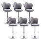 Dining Room Nordic Style Barstool Adjustable Bar Stool with Liftable Pedestal Grey 6 Piece Set Bar Stool(31"H) Clearhalo 'Bar Furniture' 'Bar Stools' 'bar_stools' 'furn' 'furn_bar_stools' 'Furniture' 'Kitchen & Dining Furniture' 5356568